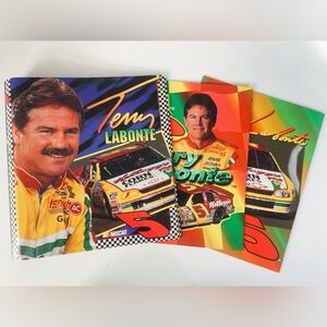 Vintage 90s NASCAR Kelloggs Racing Terry Labonte Binder & Folders Collectible